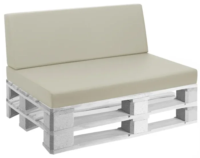 Cuscini per Pallet 120×80 cm Seduta e Schienale in Similpelle Mariotti Reforma Beige