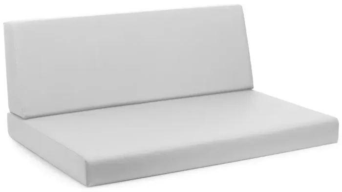 Cuscini per Pallet 120×80 cm Seduta e Schienale in Similpelle Mariotti Reforma Bianco - immagine 2