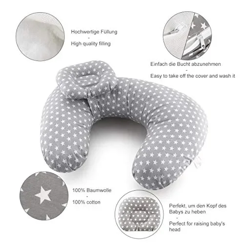 Cuscino allattamento Neonato da 22inch, Grey–Star Fornitura - immagine 2