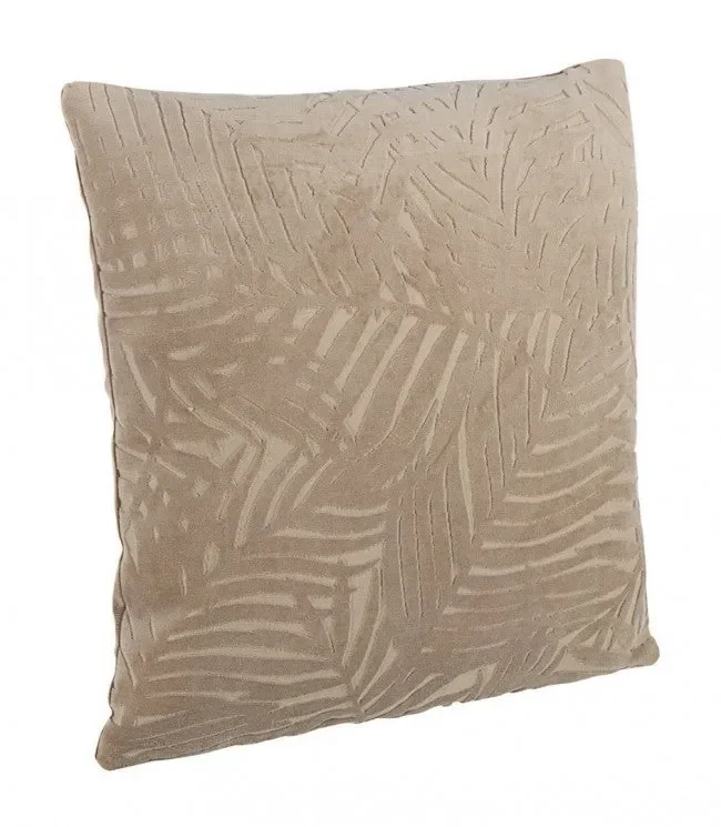 Cuscino Anitha Beige 40×40 cm in Tessuto Effetto Velluto