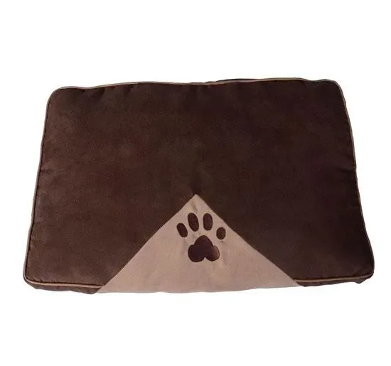 Cuscino Cuccia da Interno per Cani e Gatti Marrone 80×60 cm Fornitura