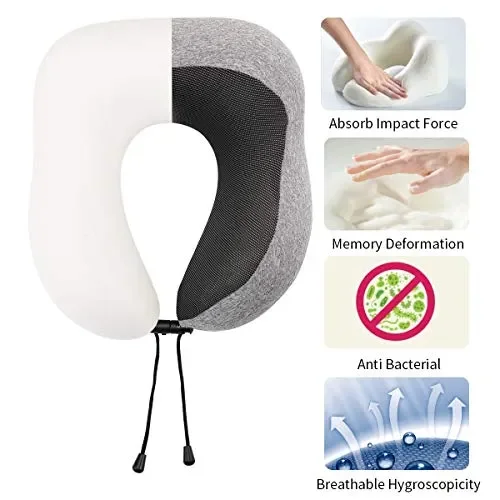 Cuscino da viaggio a memory foam realizzato in morbida e B-grigio Memory Foam - immagine 2