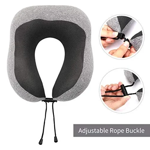 Cuscino da viaggio a memory foam realizzato in morbida e B-grigio Memory Foam - immagine 3