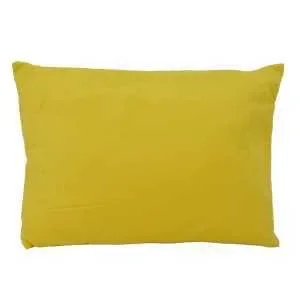 Cuscino Decorativo Rettangolare 35x50xh10 cm in Velluto Giallo
