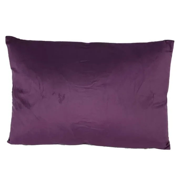 Cuscino Decorativo Rettangolare 35x50xh10 cm in Velluto Viola Online ora
