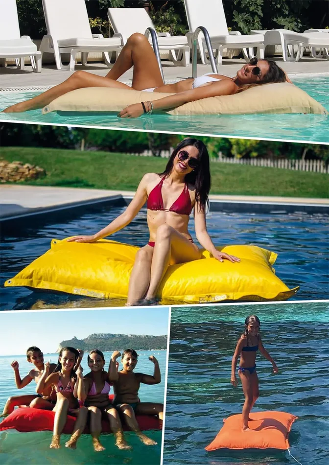 Cuscino Galleggiante 163x111cm in Tessuto Pomodone Galleggiante Giallo - immagine 3