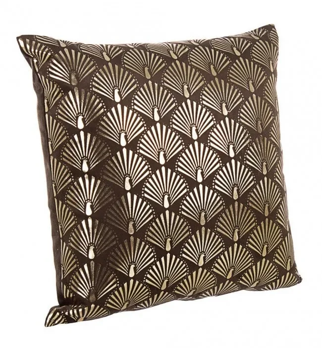 Cuscino Jade Marrone 45×45 cm in Tessuto Effetto Velluto Moda