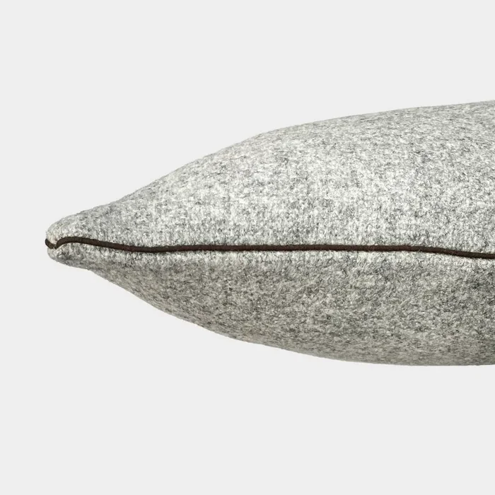 Cuscino lana melange cuori pelliccia – Pronta Consegna - immagine 2