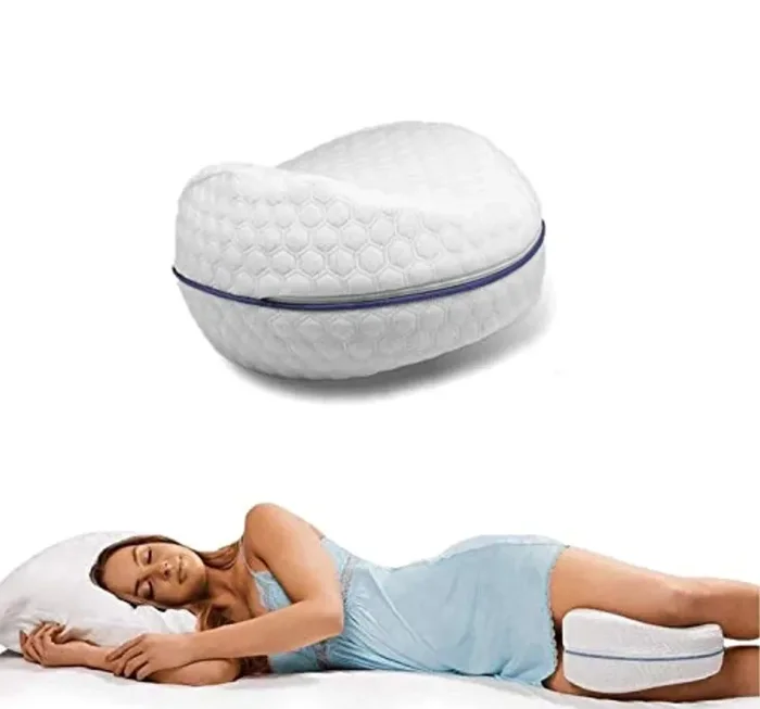 Cuscino per gambe Memory Foam Aiuto Posizione Corretta per Dormire Contro Mal di Schiena e Problemi Posturali Fornitura