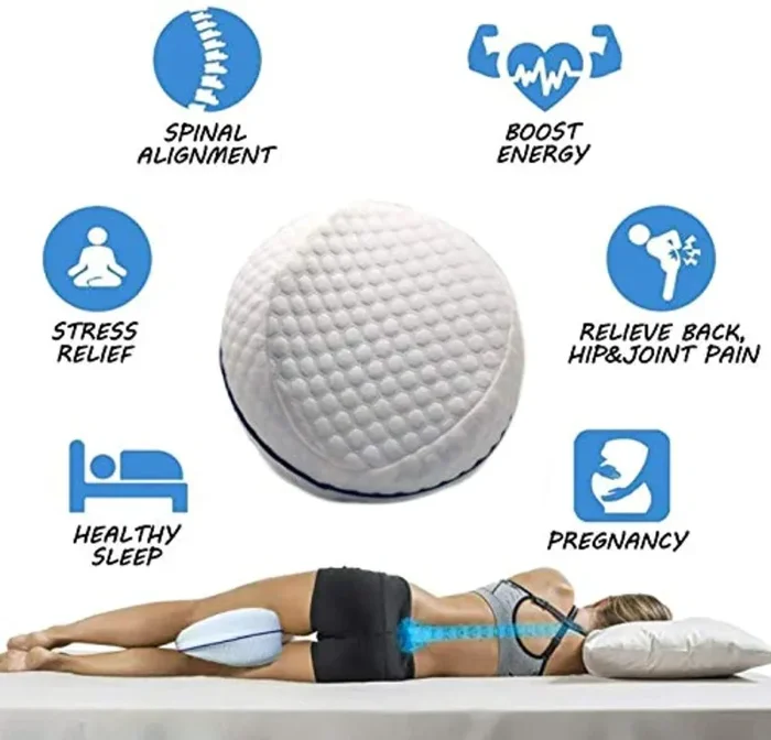 Cuscino per gambe Memory Foam Aiuto Posizione Corretta per Dormire Contro Mal di Schiena e Problemi Posturali Fornitura - immagine 2