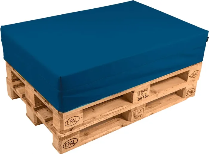 Cuscino per Pallet 120×80 cm in Similpelle Pomodone Blu