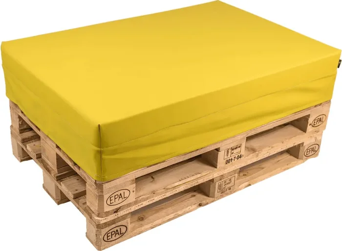 Cuscino per Pallet 120×80 cm in Similpelle Pomodone Giallo