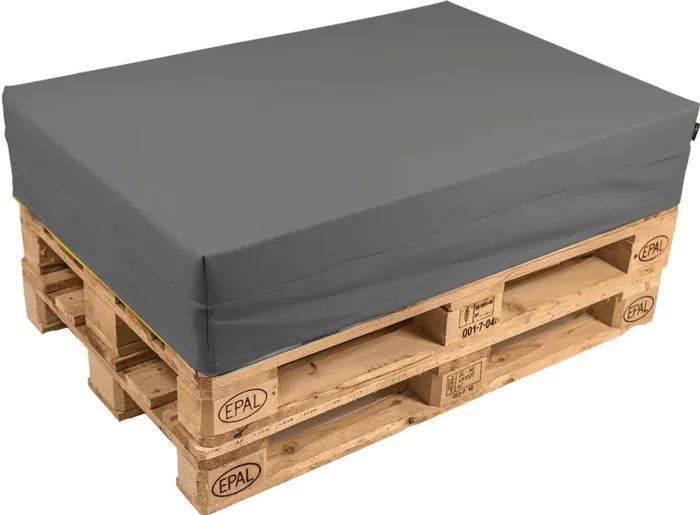 Cuscino per Pallet 120×80 cm in Similpelle Pomodone Gigio Scuro Online ora