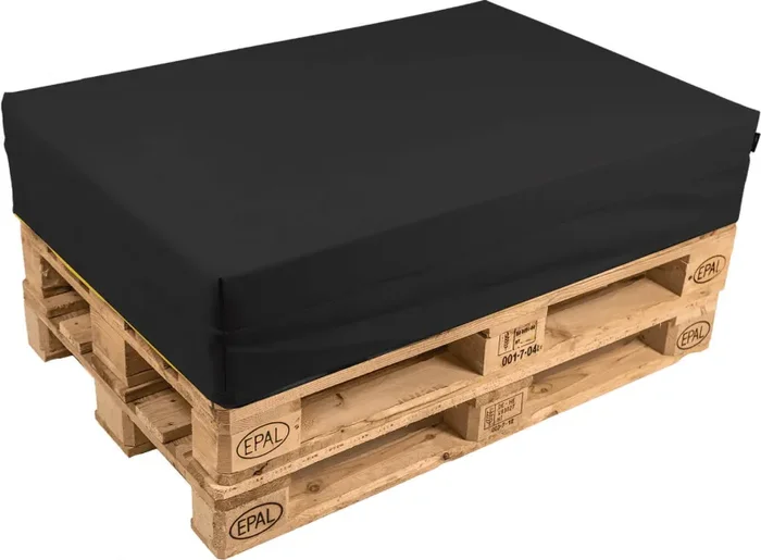 Cuscino per Pallet 120x80cm in Tessuto Pomodone Nero Saldi