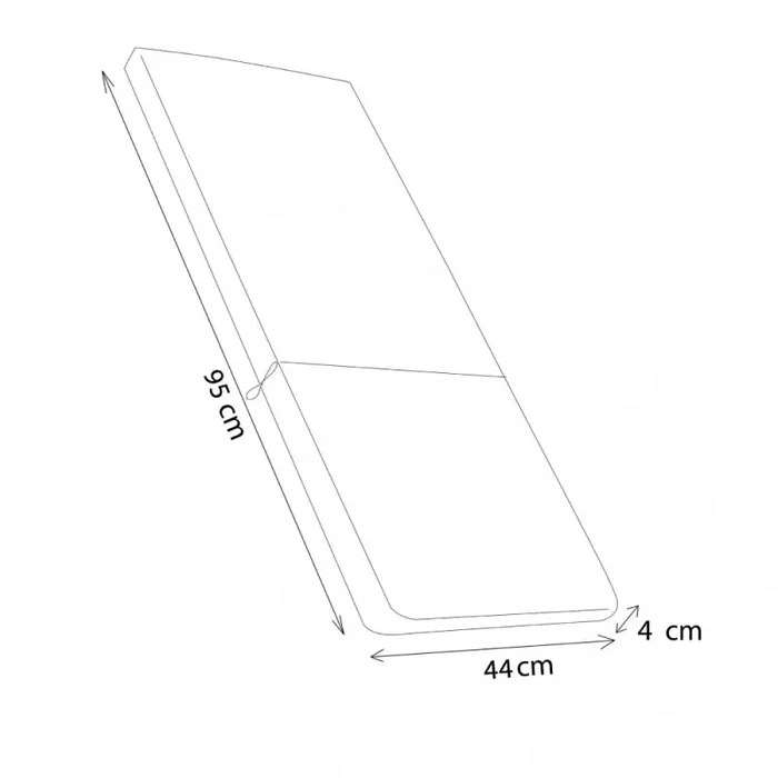 Cuscino Real Medio 90x40x4 cm in Poliestere Rosso - immagine 2