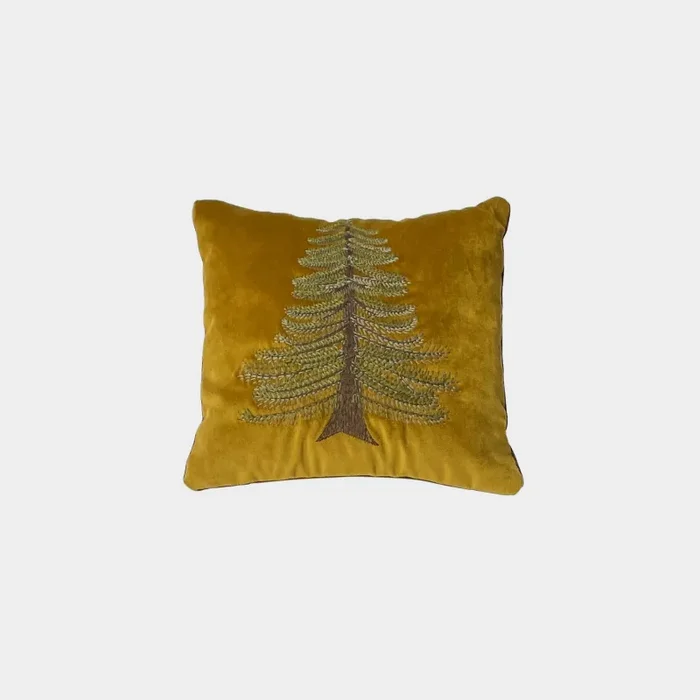 Cuscino Velluto ricamo Abete – Pronta Consegna