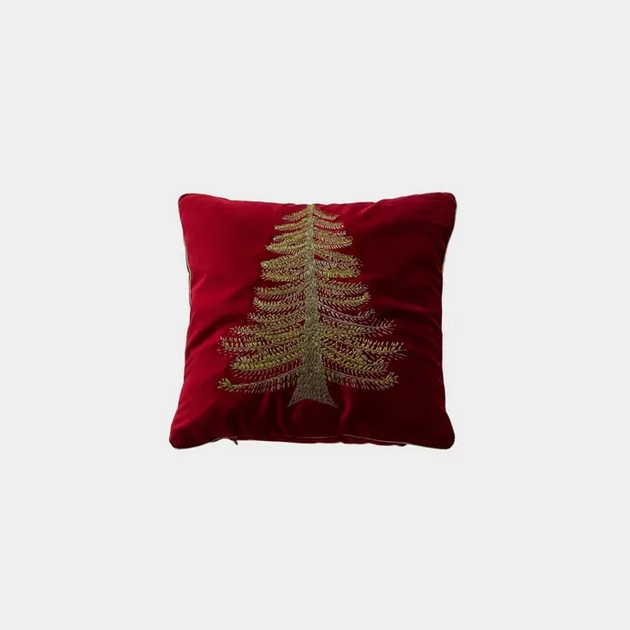 Cuscino Velluto ricamo Abete – Pronta Consegna