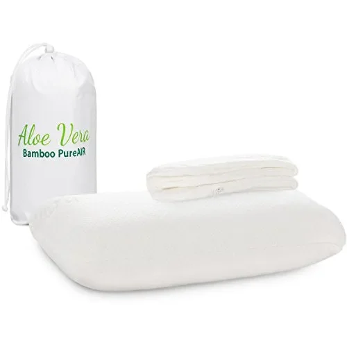Cuscino VOLAR Aloe Vera in Memory-foam con carbone di bambù, cuscino Bianco