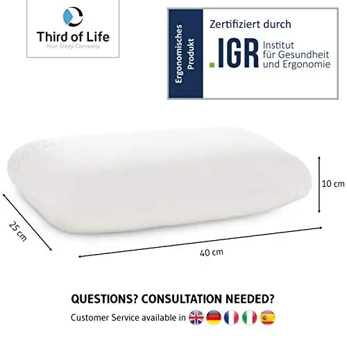 Cuscino VOLAR Aloe Vera in Memory-foam con carbone di bambù, cuscino Bianco - immagine 3