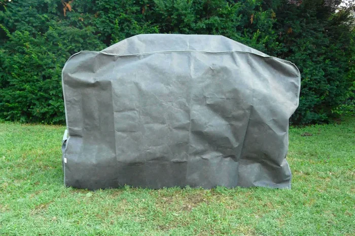 Custodia Fodera per Barbecue BBQ Grande 180x72x105 cm in Mytex Impermeabile Taupe - immagine 2