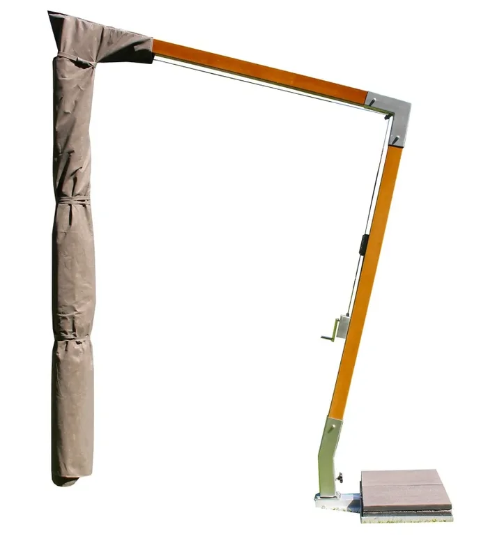 Custodia Fodera per Ombrellone da Giardino 310×60 cm in Mytex Impermeabile Taupe