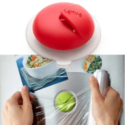 Cut &Amp Wrap Taglierina per Pellicola da Cucina Trasparente con Ventosa Lekue