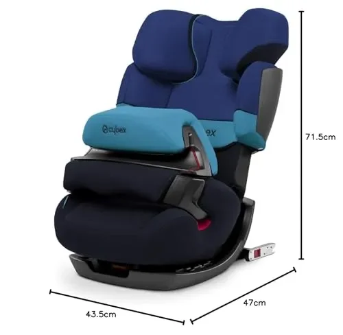 CYBEX Silver Seggiolino auto per bambini 2 in 1 Pallas-Fix, per auto con e senza ISOFIX, gruppo 1/2/3 (9-36 kg), da circa 9 mesi a circa 12 anni, blu luna blu marino - immagine 2