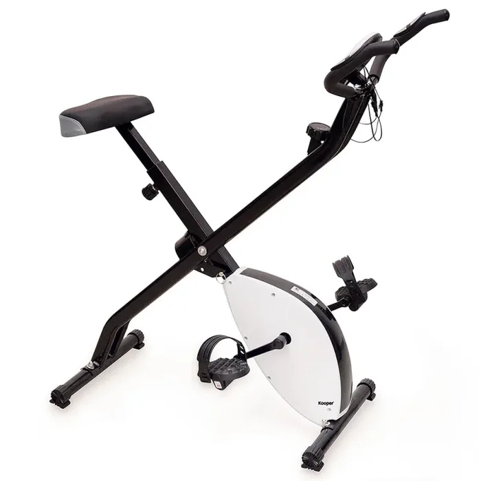Cyclette Magnetica Pieghevole con Display Kooper Nero e Bianco