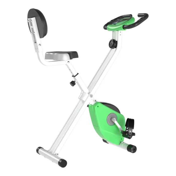 Cyclette Magnetica Pieghevole con Display LCD Verde