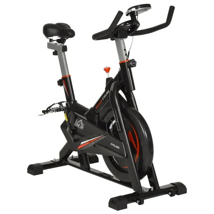 Cyclette per Allenamento Cardio Trainer con Monitor LCD Nera