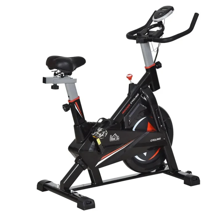 Cyclette per Allenamento Cardio Trainer con Monitor LCD Nera - immagine 2