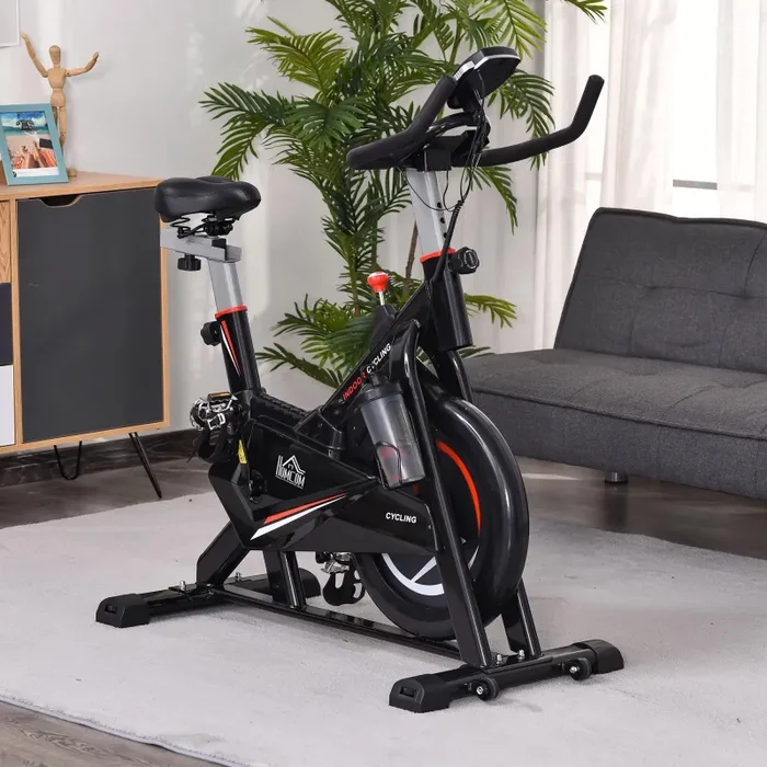 Cyclette per Allenamento Cardio Trainer con Monitor LCD Nera - immagine 3