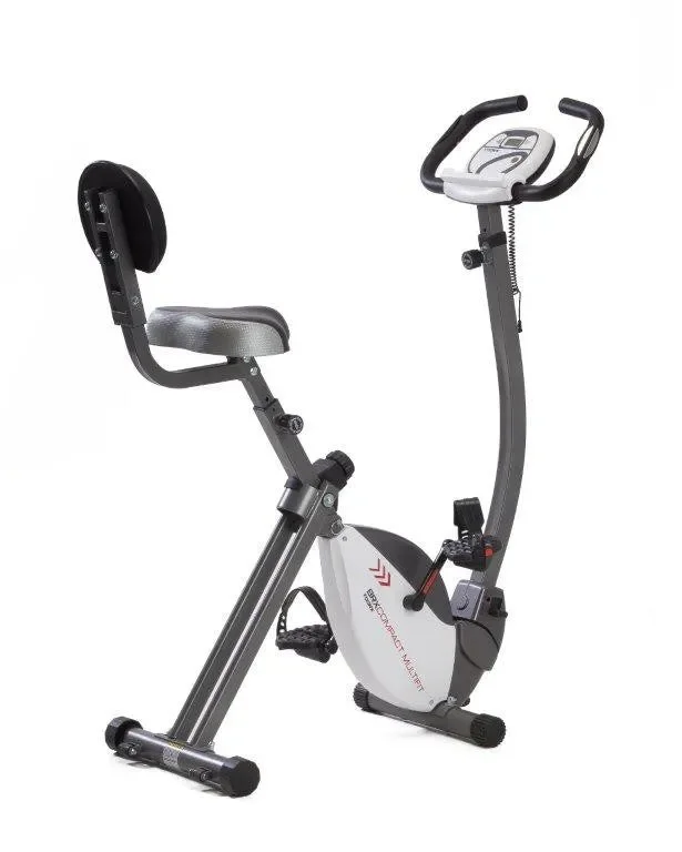 Cyclette Pieghevole Magnetica con Sedile e Manubrio Mobile 100Kg Max 8 Livelli Accesso Basso Toorx BRX-Compact Multifit