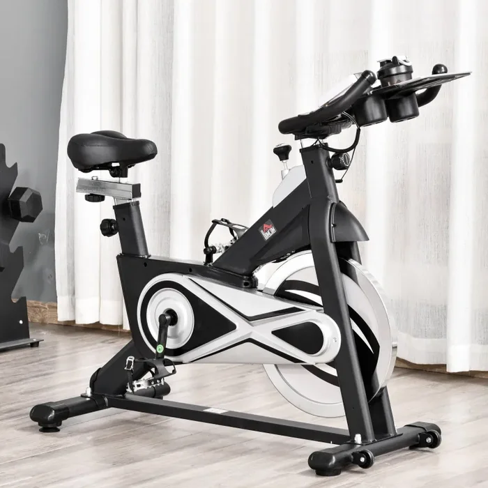 Cyclette Spin Bike Volano 18 Kg con Schermo LCD Nera Vendita online - immagine 2