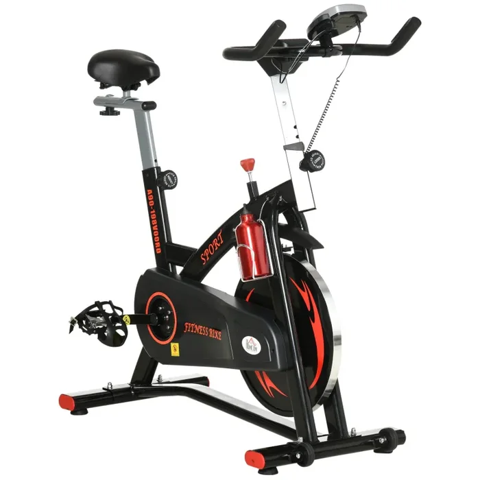 Cyclette Volano da 10kg 47x120x104,5-117 cm con Schermo LCD e Resistenza Magnetica