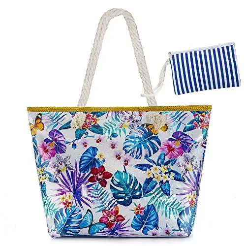 Czemo borsa da spiaggia grande con chiusura zip XXL Borse a Mano Borsa 26