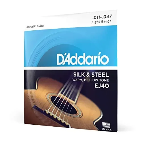 D’Addario EJ40 Set Corde Acustica Silk And Steel Folk