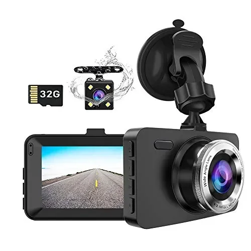 Dash Cam fotocamera anteriore e posteriore per auto, doppio obiettivo con…