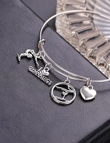 Dawapara Acciaio inossidabile i Love Gymnastics atleta squadra ciondoli… In saldo - immagine 3