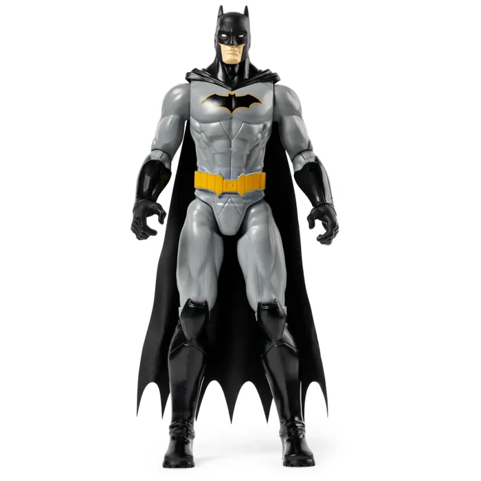 dc comics | BATMAN | Personaggio Batman in scala 30 cm con decorazioni originali, mantello e 11 punti di articolazione – Giocattoli per bambini e bambine dai 3 anni