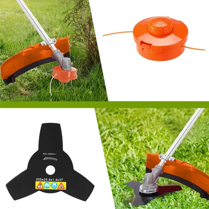 Decespugliatore a Scoppio 2 Tempi 1,25kW con Accessori Arancione - immagine 3