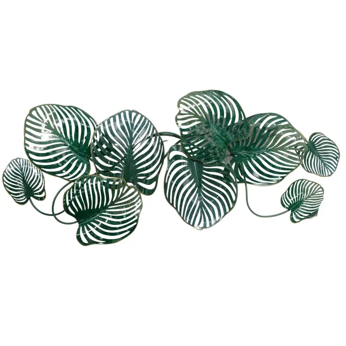 Decorazione da Parete in in metallo felce verde cm 140x62x11
