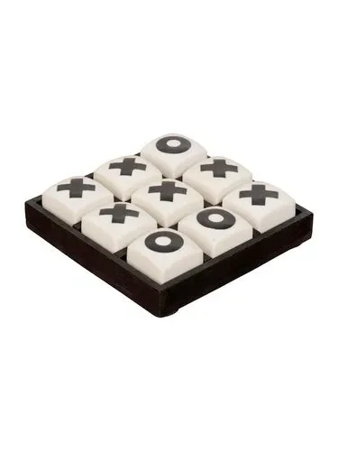 DECORAZIONE GIOCO DA TAVOLO TRIS BIANCO E NERO (15x15cm)