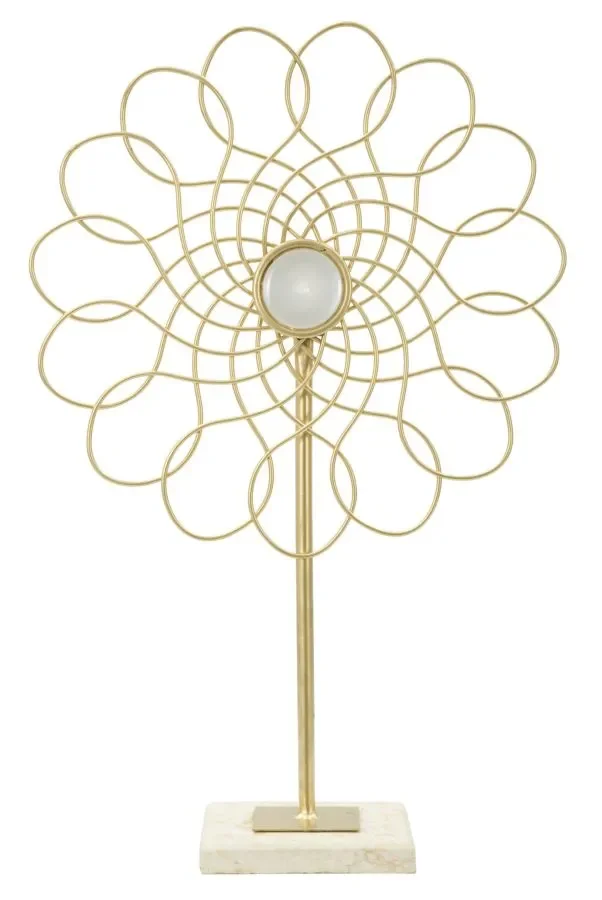 Decorazione Glam Ring 25,5x10x39,5 cm in Ferro Oro