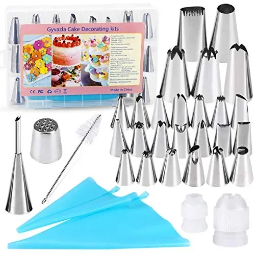 Decorazione Torta, Gyvazla 32 Pieces with 20 Punte in Acciaio Inox, 5 Grande…