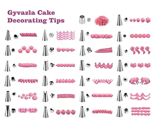 Decorazione Torta, Gyvazla 32 Pieces with 20 Punte in Acciaio Inox, 5 Grande… - immagine 2