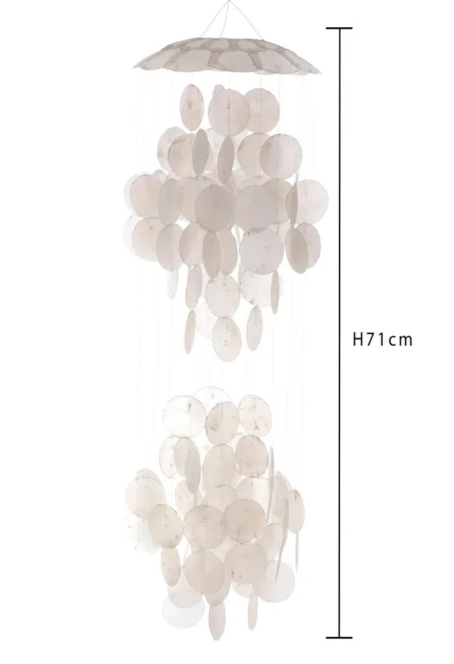 Decoro con Conchiglie Capiz a Ombrello H 70 cm Saldi - immagine 2