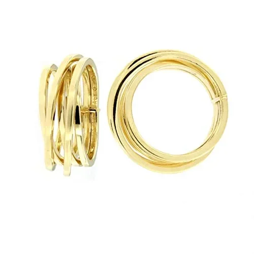 Del Pia Anello a Cinque File Incrociato Oro 18kt