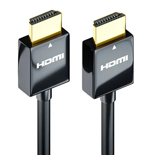 deleyCON 0,5m Cavo HDMI SLIM ad Alta Velocità con Ethernet 0,5 metri, Nero - immagine 3