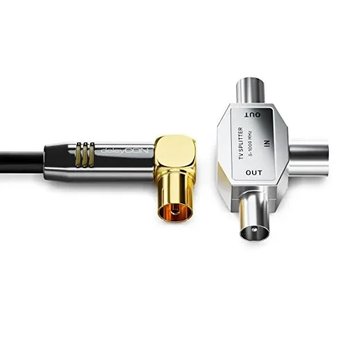 deleyCON Distribuzione Antenna T-Accoppiamento per T-Adattatore TV… - immagine 3